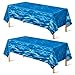 OHOME 2 Pack Beach Party Decorations Ocean Waves Plastic Tablecloth for Pool Party Decorations Sea Water Print Table Cover for Summer Birthday Beach Theme Blue Backdrop Banner - Image 3