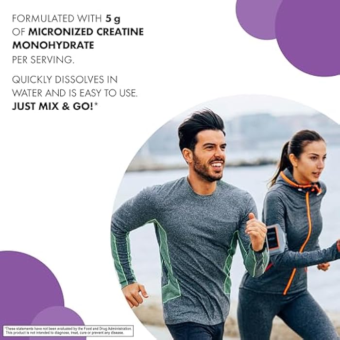 BlueBonnet Nutrition Micronized Creatine Monohydrate 5 g – Supports Lean Muscle Mass* - Non-GMO, Vegan, Kosher Certified, Gluten-Free, Soy-Free, Milk-Free – Unflavored, 10.58 OZ, 60 Servings - Image 4