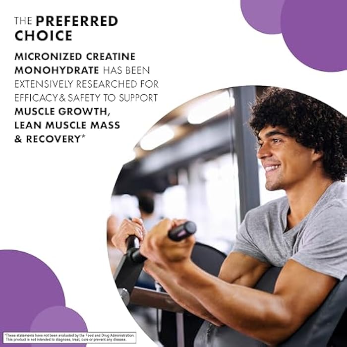 BlueBonnet Nutrition Micronized Creatine Monohydrate 5 g – Supports Lean Muscle Mass* - Non-GMO, Vegan, Kosher Certified, Gluten-Free, Soy-Free, Milk-Free – Unflavored, 10.58 OZ, 60 Servings - Image 3