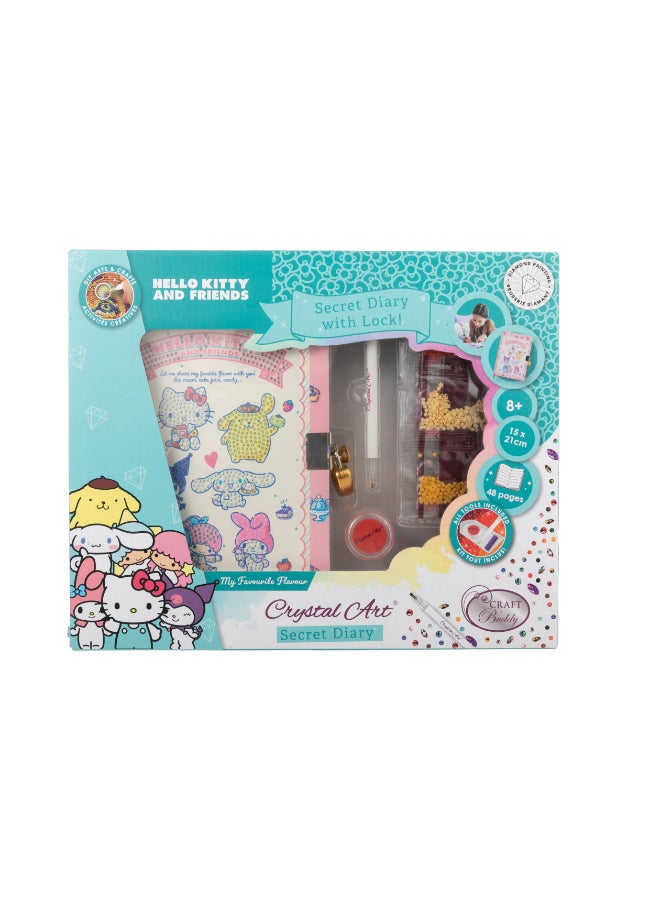 Craft Buddy مفكرة سرية من هالو كيتي وأصدقائها بفن الكريستال - Image 1