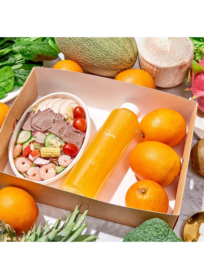 Restaurantware Label Tek 1.9 x 1 Inch Organic Juice Bottle Labels, 100 Water-Resistant Labels For Bottles - Self-Adhesive, Clear With White Font, Plastic Bottle Stickers, For Drink Pouches, - Image 5