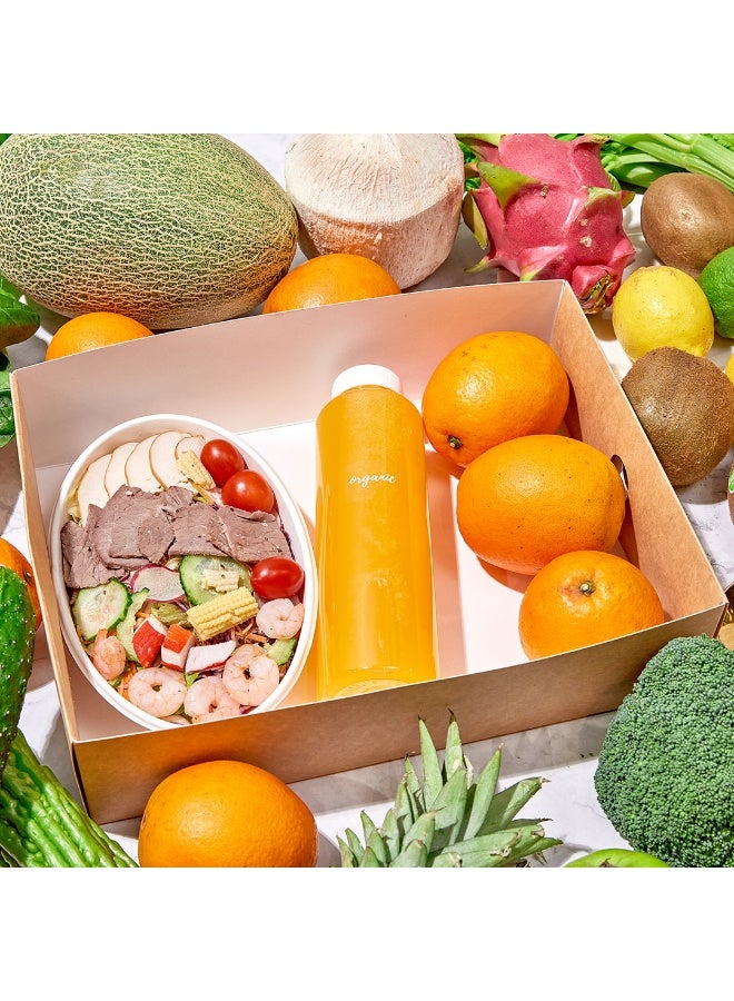 Restaurantware Label Tek 1.9 x 1 Inch Organic Juice Bottle Labels, 100 Water-Resistant Labels For Bottles - Self-Adhesive, Clear With White Font, Plastic Bottle Stickers, For Drink Pouches, - Image 3