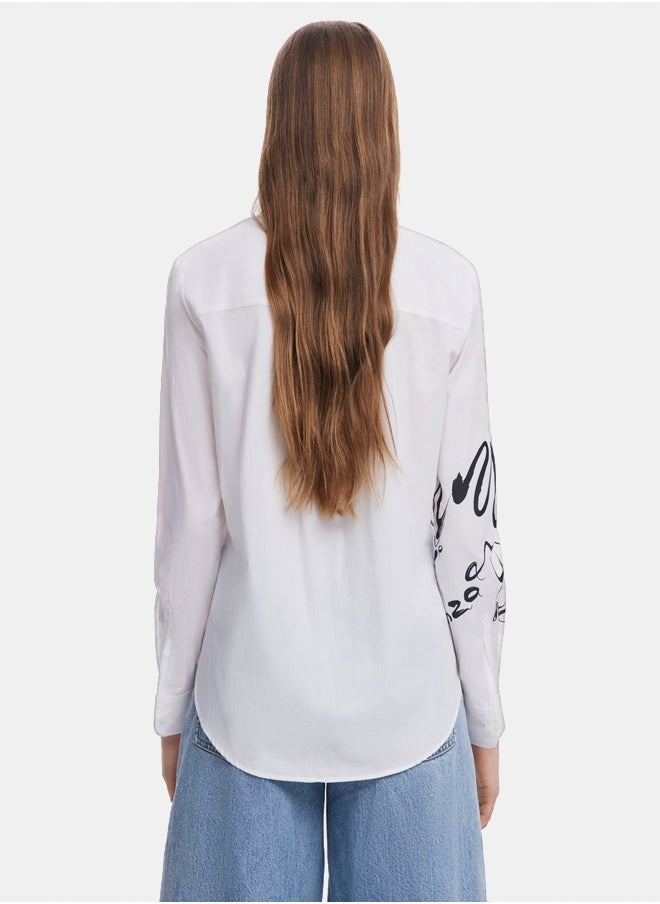 DESIGUAL - Ink letter shirt - Image 1