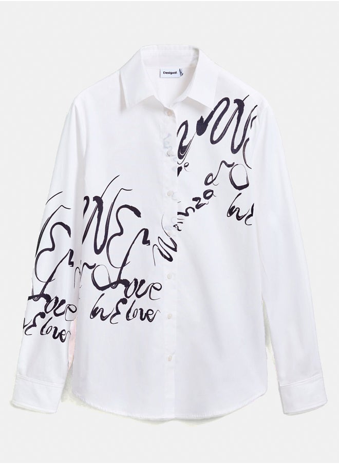 DESIGUAL - Ink letter shirt - Image 1