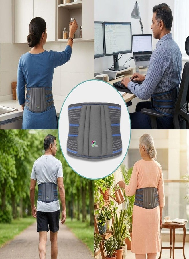 حزام دعم أسفل الظهر العجزي القطني من METRO Orthotics لتخفيف آلام أسفل الظهر وتصحيح وضعية الجسم مع أحزمة ضغط قابلة للتعديل، دعامة قطنية قابلة للتهوية للرجال والنساء (مقاس متوسط) - Image 5
