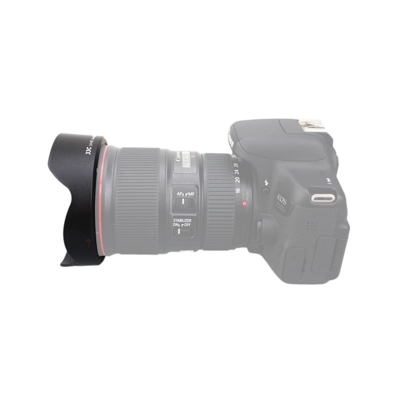 JJC JW LH-82 Reversible Lens Hood Shade for Canon EF 16-35mm f/4L is USM Lens Replaces Canon EW-82 + JW emall Micro Fiber Cleaning Cloth - Image 5