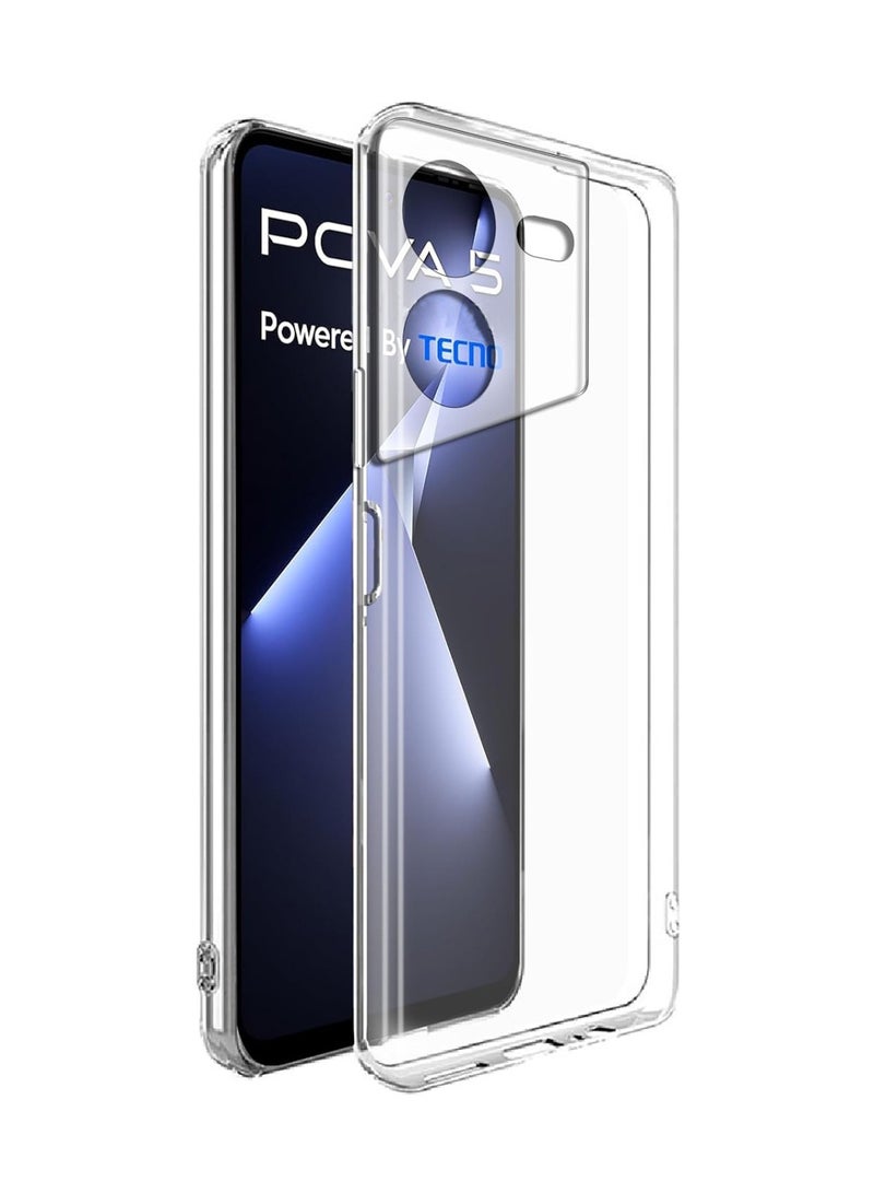Techie غطاء شفاف مضاد للصدمات من TPU Soft Corner Ultra Slim لتكنو بوفا 5 4G - Image 1