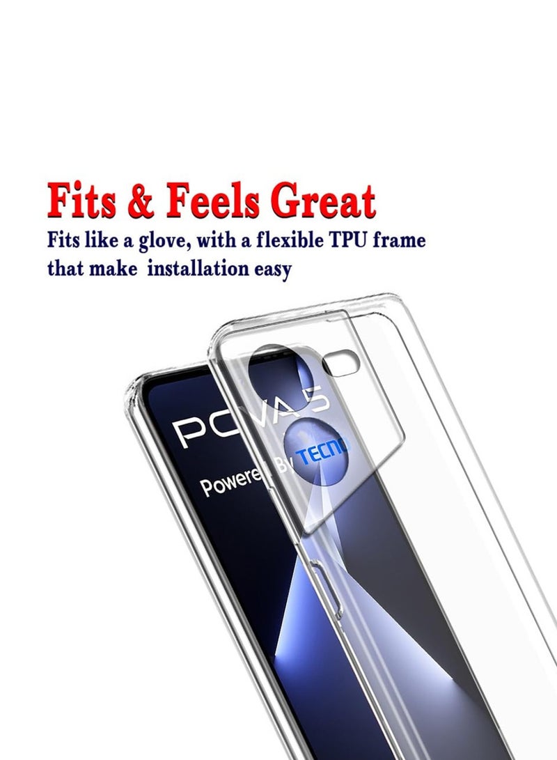 Techie غطاء شفاف مضاد للصدمات من TPU Soft Corner Ultra Slim لتكنو بوفا 5 4G - Image 3