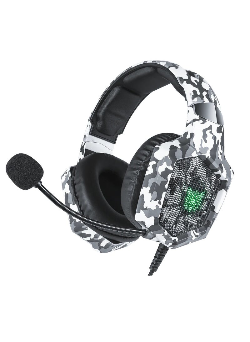 ONIKUMA K8 Gaming Headset Wired Stereo Headphones Noise-Canceling With Mic LED Lights Earphone - Image 1