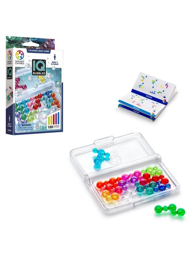 SmartGames ألعاب سمارت IQ فقاعات | تعزيز المهارات المنطقية وحل المشكلات | 120 تحديًا من السهل إلى الخبير | رائع للأعمار من 7 إلى البالغين | لعبة سفر ممتعة في حقيبة محمولة - Image 1