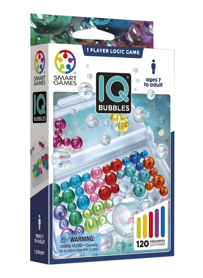SmartGames ألعاب سمارت IQ فقاعات | تعزيز المهارات المنطقية وحل المشكلات | 120 تحديًا من السهل إلى الخبير | رائع للأعمار من 7 إلى البالغين | لعبة سفر ممتعة في حقيبة محمولة - Image 3