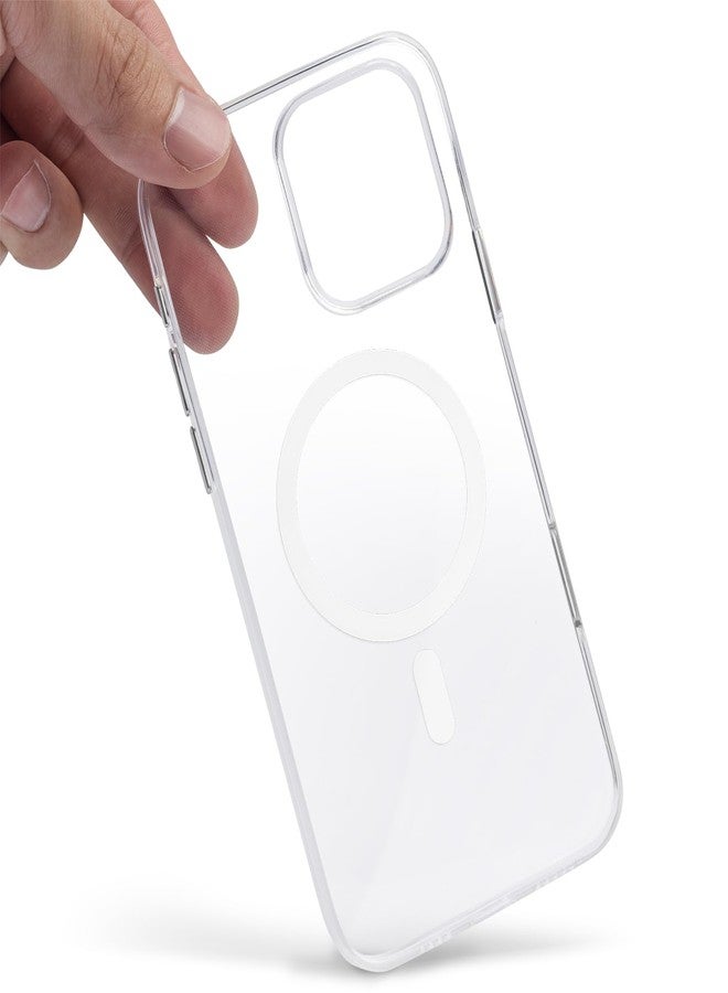 totallee Clear Case for iPhone 16 Pro Max with Extra Grip, Slim Magnetic iPhone 16 Pro Max Case with Built-in Magnets (Clear Grip) - Image 4