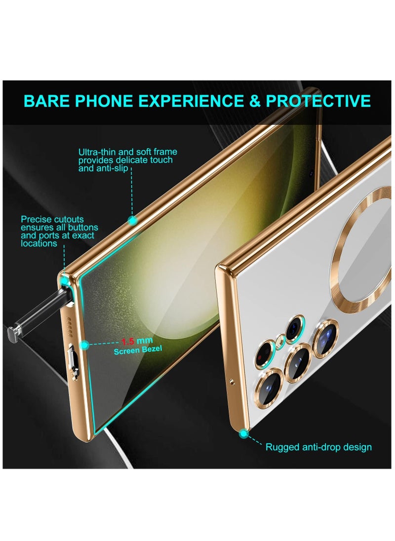 BORTONY Samsung Galaxy S24 Ultra Case Magsafe Case Support Wireless Charging Clear Magnetic Case Camera Lens Protection Anti Scratch Shockproof Case Compatible with Samsung Galaxy S24 Ultra Case Cover 6.8 inc  - Image 5