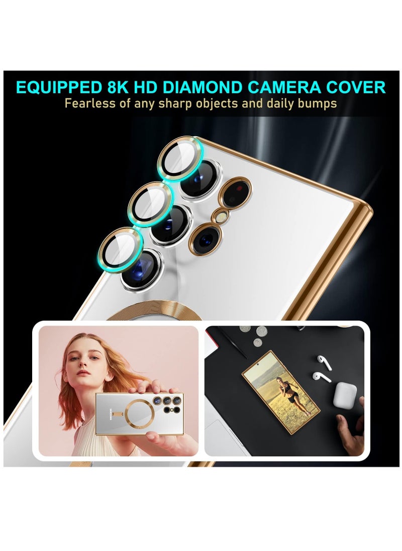 BORTONY Samsung Galaxy S24 Ultra Case Magsafe Case Support Wireless Charging Clear Magnetic Case Camera Lens Protection Anti Scratch Shockproof Case Compatible with Samsung Galaxy S24 Ultra Case Cover 6.8 inc  - Image 4