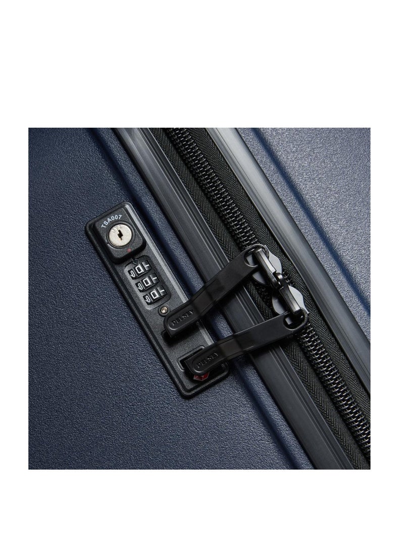 ديلسي _باريس - Belmont Plus Non Expandable 71cm Check In Luggage 4Double Wheel Trolley Blue - Image 1