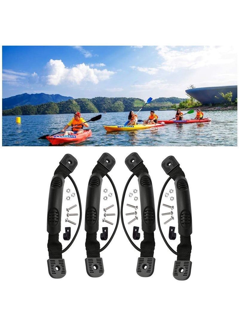 SYOSI - Kayak Handle Carry Handles Mount Paddle with Screws and Bungee Cord, Canoe Boat Side Mount Carry Handle, Kayak Carry Handle, Ocean, Rowing Tool, Pescador, Emotion Kayaks Suitcase, 4 Pcs - Image 1
