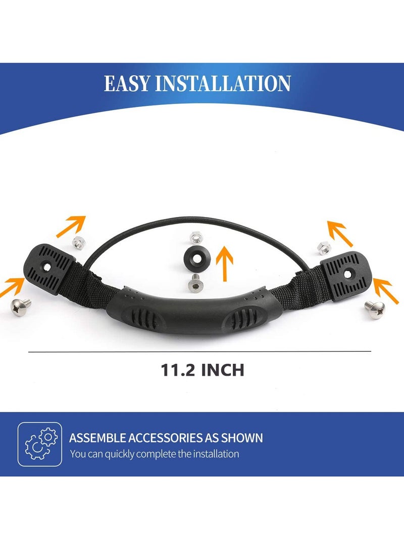 SYOSI - Kayak Handle Carry Handles Mount Paddle with Screws and Bungee Cord, Canoe Boat Side Mount Carry Handle, Kayak Carry Handle, Ocean, Rowing Tool, Pescador, Emotion Kayaks Suitcase, 4 Pcs - Image 1