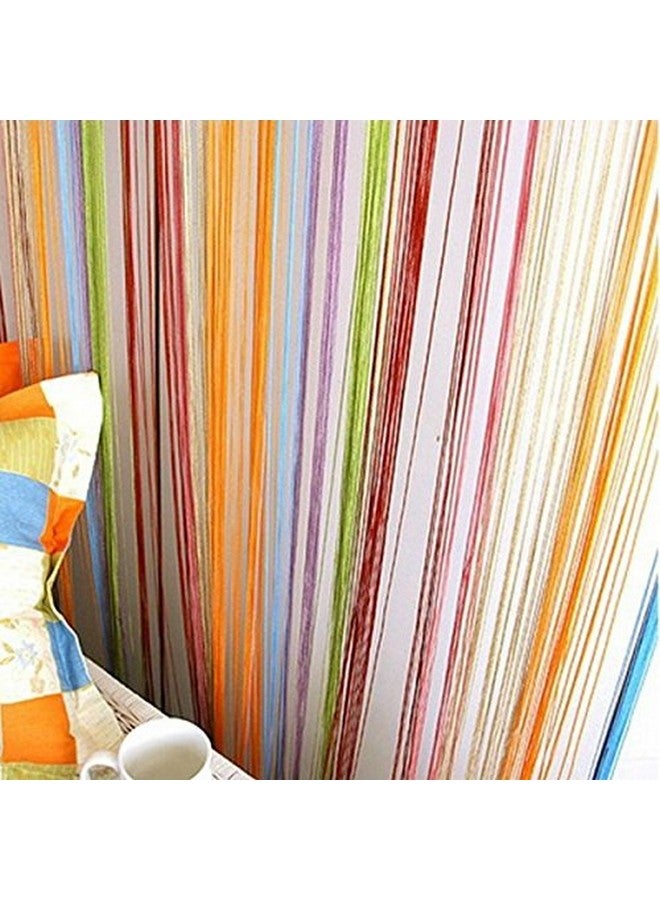 بينديا ستارة باب غرفة من خيوط زخرفية متعددة الألوان من PINDIA - متعددة الألوان: 7 أقدام × 3.6 أقدام - Image 2