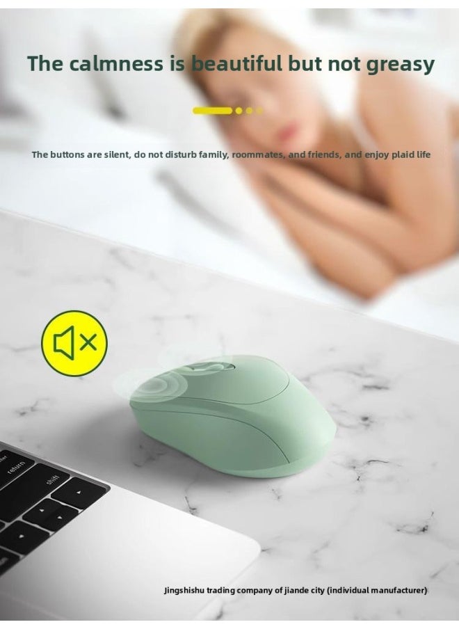 Generic - Wireless Bluetooth Mouse Laptop Universal Rechargeable Dual-Mode Mute Girl Office Mouse Silent Unlimited-Specifications:Cool Black [2.4g Wireless Version] Rechargeable Model✅Silent Button★Free Mouse Pad - Image 1