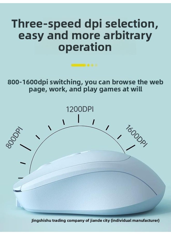 Generic - Wireless Bluetooth Mouse Laptop Universal Rechargeable Dual-Mode Mute Girl Office Mouse Silent Unlimited-Specifications:Cool Black [2.4g Wireless Version] Rechargeable Model✅Silent Button★Free Mouse Pad - Image 1