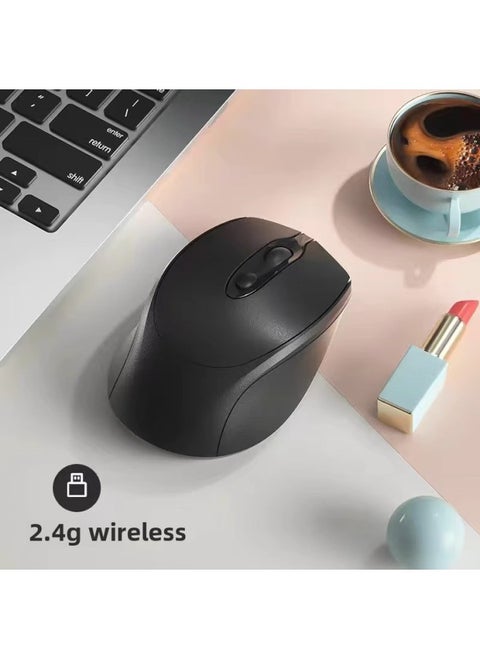 Wireless Bluetooth Mouse Laptop Universal Rechargeable Dual-Mode Mute Girl Office Mouse Silent Unlimited-Specifications:Cool Black [2.4g Wireless Version] Rechargeable Model✅Silent Button★Free Mouse Pad