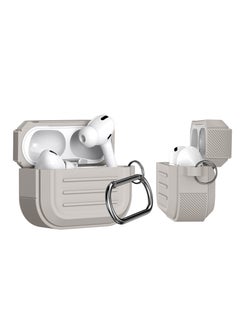 Armor Case Compatible with AirPods Pro 2nd Generation Case Cover - Compatible with AirPods Pro 2 Case,Supports Wireless Charging, Shock Resistant, Full Protection (Stone)