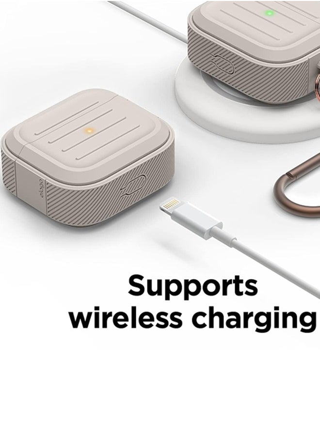 Bukela - Armor Case Compatible with AirPods Pro 2nd Generation Case Cover - Compatible with AirPods Pro 2 Case,Supports Wireless Charging, Shock Resistant, Full Protection (Stone) - Image 1
