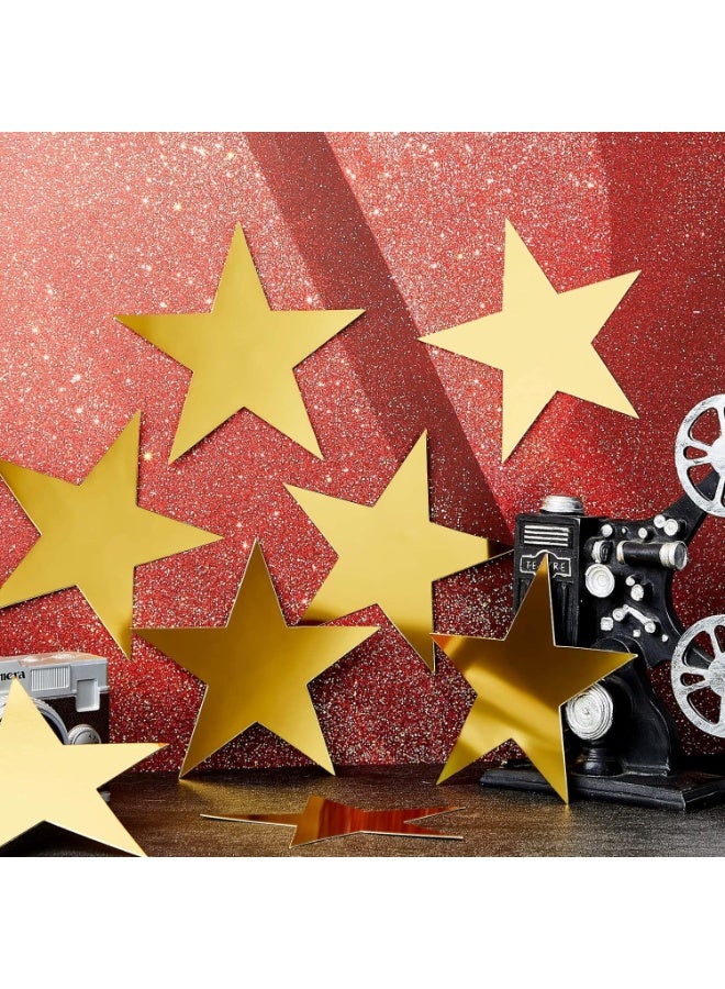 30pcs Glitter Star Cutouts – 15cm Double-Sided Paper Stars in Black, Silver & Gold for Classroom, Bulletin Board & Party Decorations - Image 2