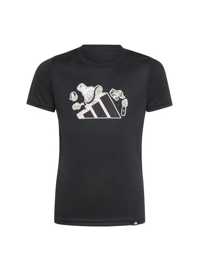 adidas Adidas Jg Animal T 2 Black Graphic Tee (Short Sleeve) T-Shirts For Kids