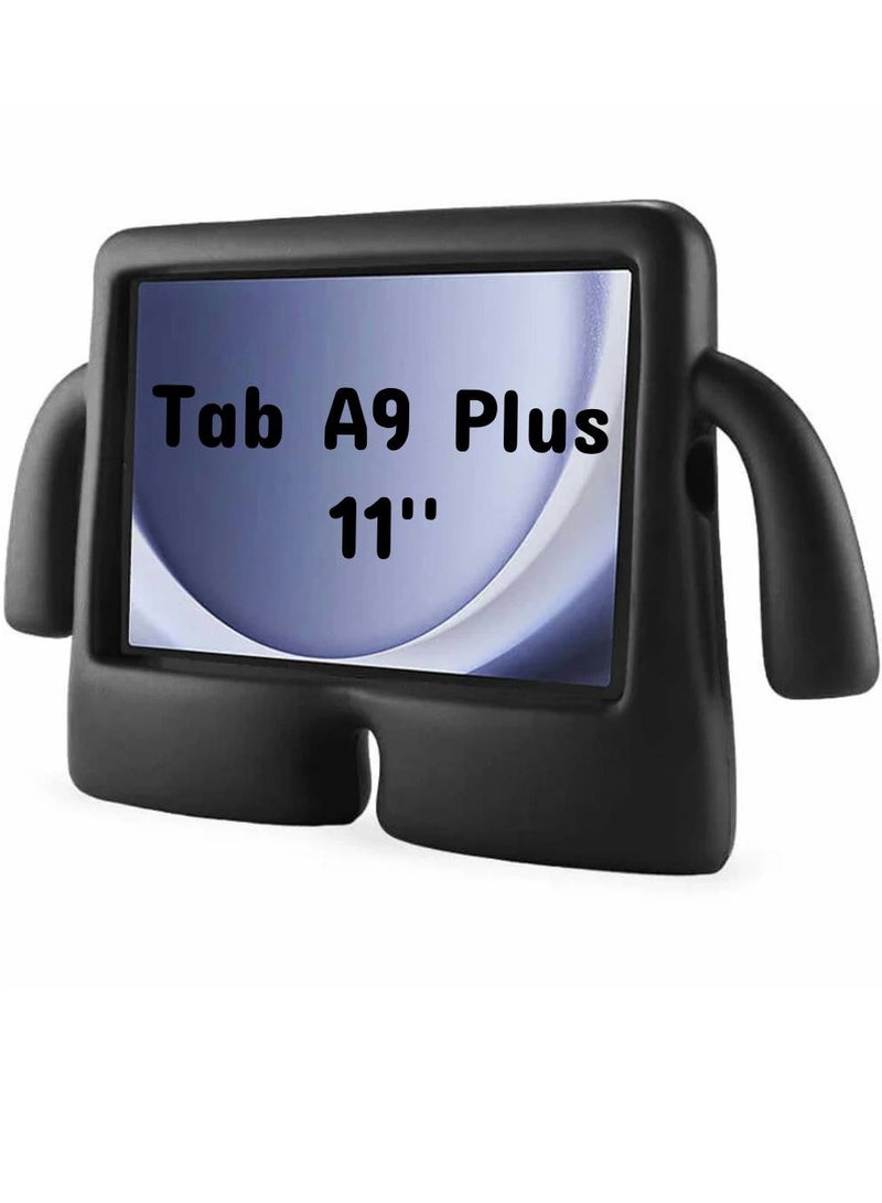 Samsung Galaxy Tab A9+ /A9 Plus 11 بوصة (SM-X210 /X215) iBuy حافظة ناعمة، غطاء واقٍ للأطفال مقاوم للصدمات للأطفال (أسود)
