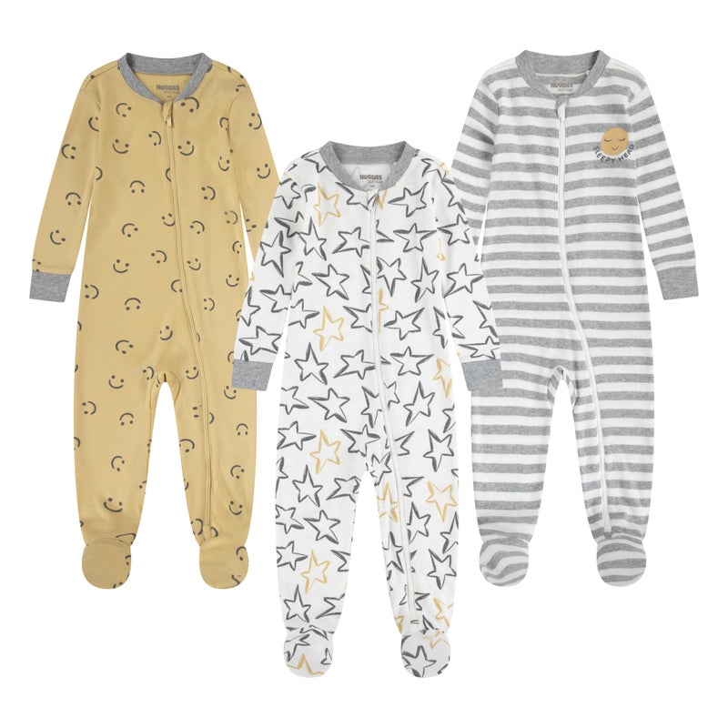 HUGGIES 3-Pack Footed Coverall - Image 1