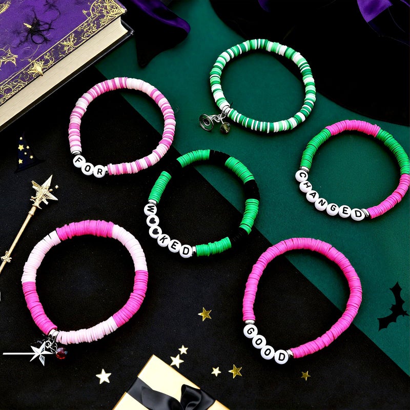lakayfimily Friendship Bracelet for Women Magic Wand&Witch Hat Beaded Stretch Bracelet Witch Gifts Fans Party Dress Costume Accessories - Image 4