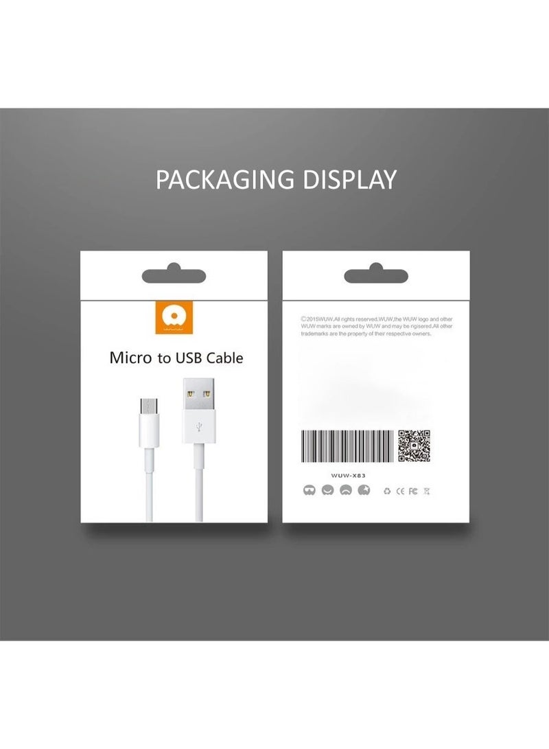 WUW 2A 12W USB to Micro-USB Fast Charging and Data Transfer/Sync Cable for Micro-USB Smartphones, Tablets, Mobile Accessories, Electronics & Digital Devices, White - Image 5