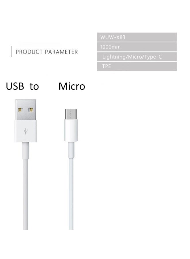 WUW 2A 12W USB to Micro-USB Fast Charging and Data Transfer/Sync Cable for Micro-USB Smartphones, Tablets, Mobile Accessories, Electronics & Digital Devices, White - Image 4