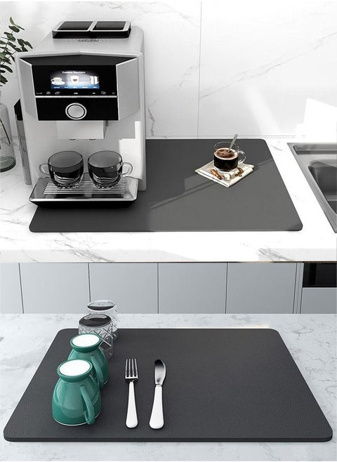 S2C Kitchen Mat,Dish Drying Mat,Anti Slip Coffee Mat, Big Size 30L x 40W , 3.5mm Thickness, High Absorbent Mat for Kitchen Counter, Kitchen Mats, Drying Mat Kitchen