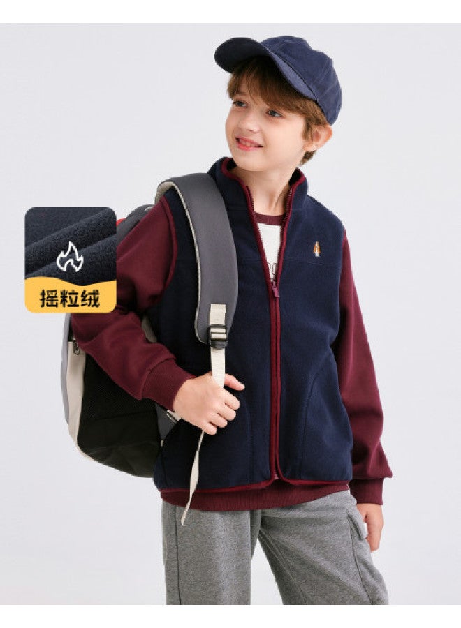 Hush Puppies سترة فleece دافئة للأطفال للرجال والنساء بأسلوب محايد 25 جديدة لخريف وشتاء - Image 1