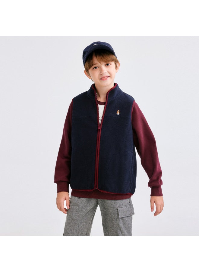 Hush Puppies سترة فleece دافئة للأطفال للرجال والنساء بأسلوب محايد 25 جديدة لخريف وشتاء - Image 5