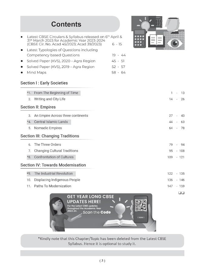 Oswaal CBSE Class 11 History Question Bank (2024 Exam)