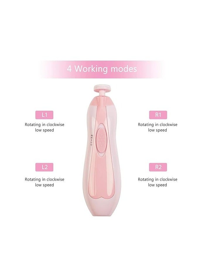 مجموعة أدوات تقليم الأظافر الكهربائية 5 في 1 مع ضوء LED للأطفال - Image 3