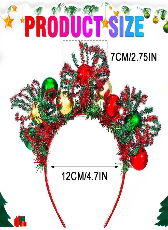 GORTIN Light up Christmas Headband Glowing Xmas Ball Headband Christmas Holiday Costume Headwear Hair Accessories for Women - Image 3