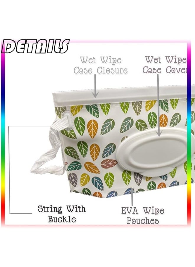 ULVBABI ULVBABI Portable Pouch Bags Set, 2 Pack Wet Wipe Holder Container, Reusable and Refillable Personal Travel Wet Wipes Dispenser Cases  - Image 3