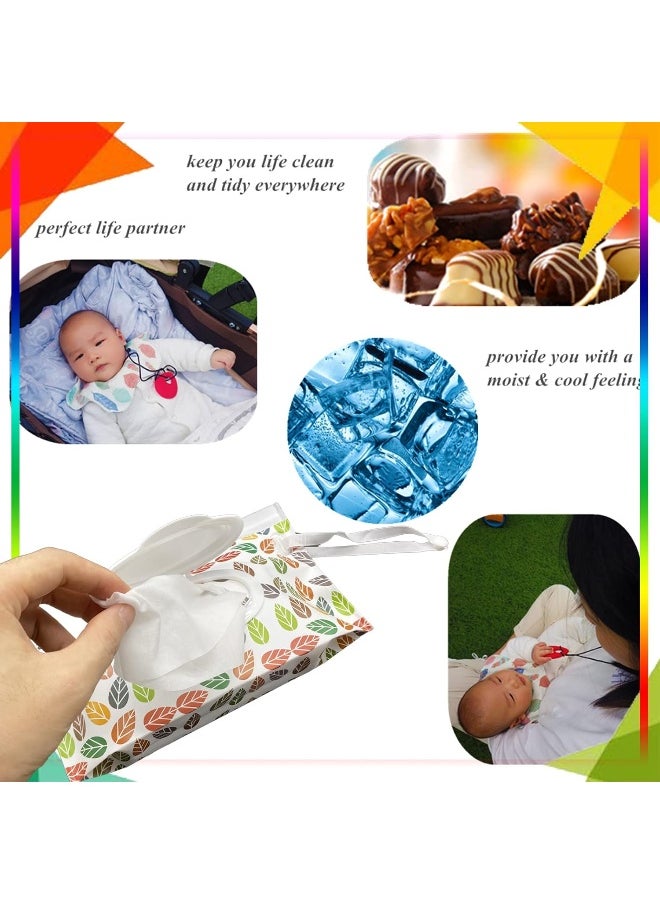 ULVBABI ULVBABI Portable Pouch Bags Set, 2 Pack Wet Wipe Holder Container, Reusable and Refillable Personal Travel Wet Wipes Dispenser Cases  - Image 4