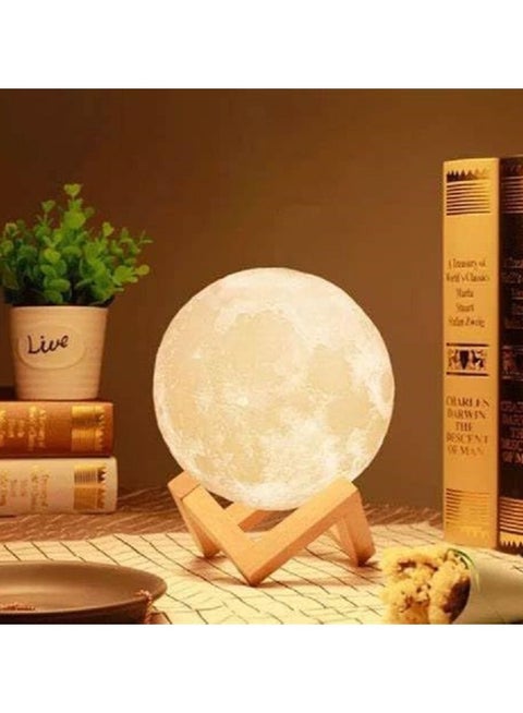 LED Moon noční světlo pro dekoraci ložnice, 3D Moon lampa se stojanem 9 cm x 7 cm, jedinečná domácí dekorace