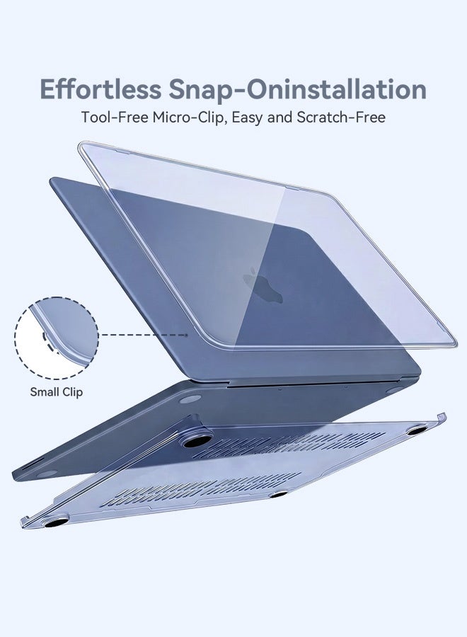 بشكل مختصر حافظة لجهاز MacBook Neo مقاس 13 بوصة بسعة 256/512 جيجابايت مزود بميزة Touch ID (إصدار 2026) طراز A3404، حافظة صلبة للكمبيوتر المحمول، مقاومة لبصمات الأصابع والخدوش، متينة، فائقة النحافة، متوافقة مع جهاز MacBook Neo مقاس 13 بوصة المزود بشريحة A18 Pro (أزرق) - Image 3