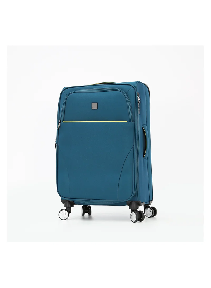 تيتان Softside Luggage Trolley Bag 3 Pieces Set With Double Spinner Wheels (S-20, M-24, L-28 inch)