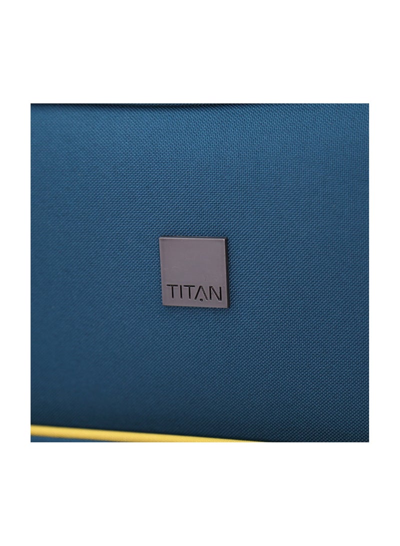 TITAN Softside Luggage Trolley Bag 3 Pieces Set With Double Spinner Wheels (S-20, M-24, L-28 inch) - Image 3