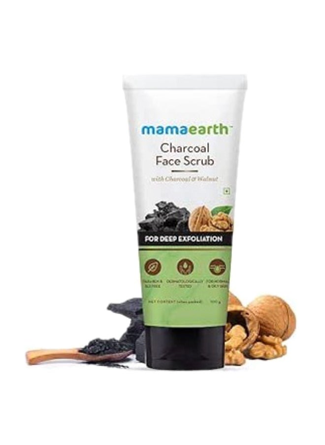 Mamaearth Charcoal Face Scrub, 100 ml  - Image 1