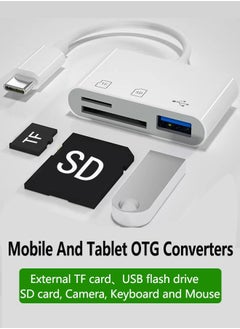 نوع جيم قارئ بطاقة الذاكرة الرقمية المؤمنة OTG كابل الناقل التسلسلي العام مايكرو SD / TF قارئ بطاقة الذاكرة محول نقل البيانات