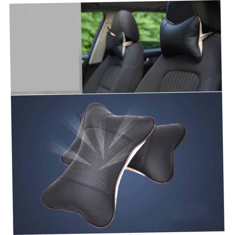 Black Neck Cushion Set Of 3 Medium Size Car Neck Rest Pillow For Travel And Home - Image 5