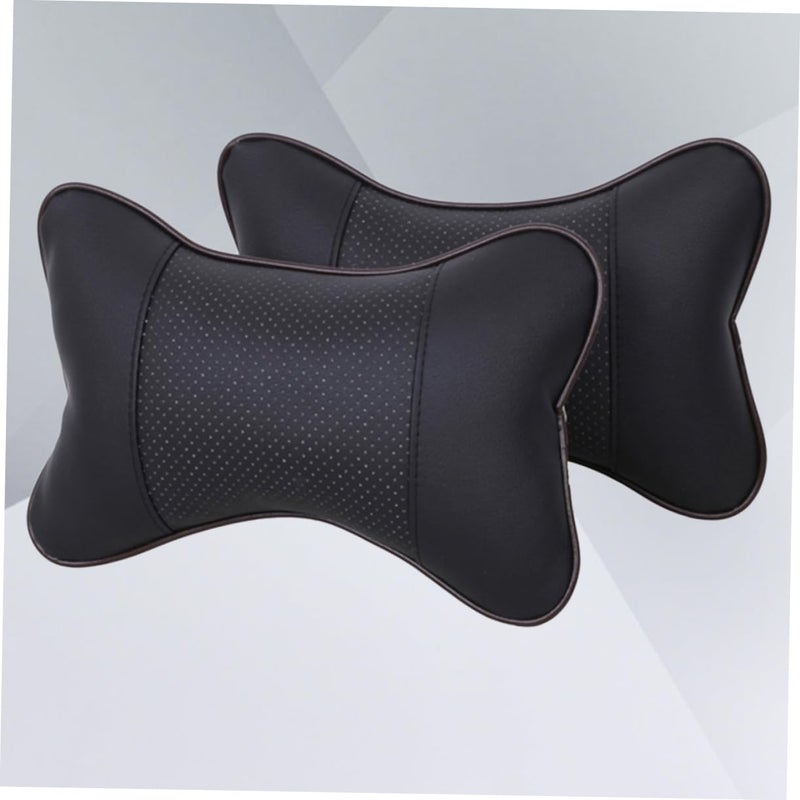 Black Neck Cushion Set Of 3 Medium Size Car Neck Rest Pillow For Travel And Home - Image 4